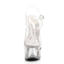 Pleaser Sandalia de Tacón TIPJAR-708-2 Plata Transparente EU-37 / US-7