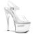 Pleaser Sandalia de Tacón TIPJAR-708-2 Plata Transparente EU-37 / US-7