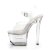 Pleaser Sandalia de Tacón TIPJAR-708-2 Plata Transparente EU-37 / US-7