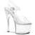 Pleaser Sandalia de Tacón TREASURE-708 Plata Transparente EU-37 / US-7