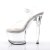 Pleaser Sandalia de Tacón TREASURE-708 Plata Transparente EU-37 / US-7