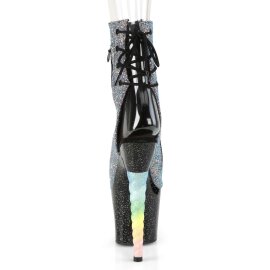 Pleaser Botín UNICORN-1018G Lila-Azul Multi Purpurina EU-35 / US-5
