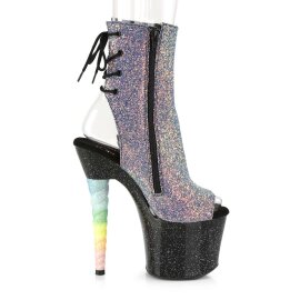 Pleaser Botín UNICORN-1018G Lila-Azul Multi Purpurina EU-35 / US-5