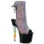 Pleaser Botín UNICORN-1018G Lila-Azul Multi Purpurina EU-35 / US-5
