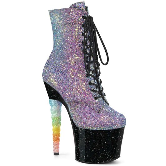 Pleaser Botín UNICORN-1020G Lila-Azul Multi Purpurina EU-36 / US-6