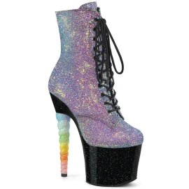 Pleaser Botín UNICORN-1020G Lila-Azul Multi...