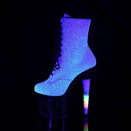 Pleaser Botín UNICORN-1020G Lila-Azul Multi Purpurina EU-36 / US-6