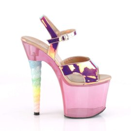 Pleaser Sandalia de Tacón UNICORN-711T Rosa resplandeciente Multicolor EU-35 / US-5