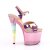 Pleaser Sandalia de Tacón UNICORN-711T Rosa resplandeciente Multicolor EU-35 / US-5