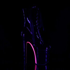 Pleaser Botín XTREME-1020TT Negro Rosa Claro Neón EU-35 / US-5