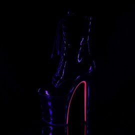 Pleaser Botín XTREME-1020TT Negro Rosa Claro Neón EU-37 / US-7