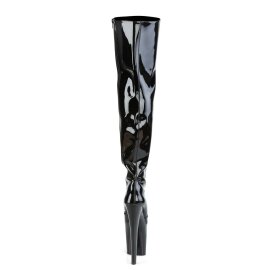 Pleaser Bota Alta XTREME-3010 Negro Charol EU-37 / US-7