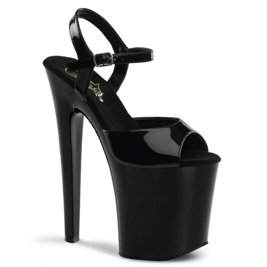 Pleaser Sandalia de Tacón XTREME-809 Negro EU-38 / US-8
