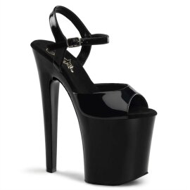 Pleaser Sandalia de Tacón XTREME-809 Negro EU-38 / US-8