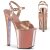 Pleaser Sandalia de Tacón XTREME-809TTG Oro Rosado Claro Metálico Metalizado Purpurina EU-35 / US-5