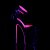 Pleaser Sandalia de Tacón XTREME-875TT Negro Rosa Claro Neón EU-37 / US-7