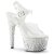 Pleaser Sandalia de Tacón ADORE-708MR-5 Blanco Transparente-Plata EU-35 / US-5
