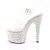 Pleaser Sandalia de Tacón ADORE-708MR-5 Blanco Transparente-Plata EU-35 / US-5