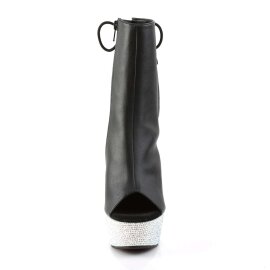 Pleaser Botín BEJEWELED-1018DM-6 Negro Plata Multi Purpurina EU-35 / US-5