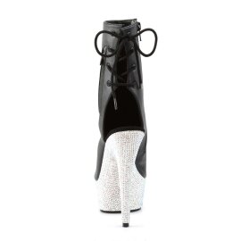 Pleaser Botín BEJEWELED-1018DM-6 Negro Plata Multi Purpurina EU-35 / US-5