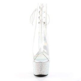 Pleaser Botín BEJEWELED-1018DM-7 Plata Transparente Metalizado EU-35 / US-5
