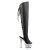 Pleaser Botas por encima de la Rodilla BEJEWELED-3019DM-7 Negro Cuero SintéticoPlata Multi Purpurina EU-35 / US-5