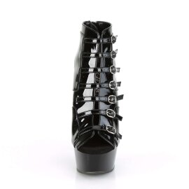 Pleaser Botín DELIGHT-600-11 Negro Charol EU-35 / US-5