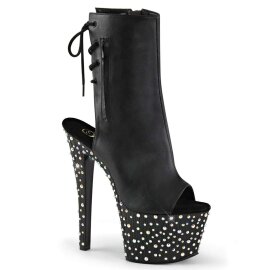 Pleaser Botín STARDANCE-1018-7 Negro Plata Multi...