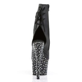 Pleaser Botín STARDANCE-1018-7 Negro Plata Multi Purpurina EU-35 / US-5