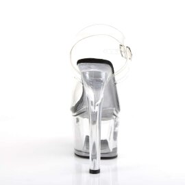 Pleaser Sandalia de Tacón TIPJAR-708-5 Negro Transparente EU-40 / US-10