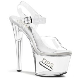 Pleaser Sandalia de Tacón TIPJAR-708-5 Plata...