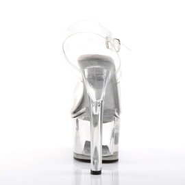 Pleaser Sandalia de Tacón TIPJAR-708-5 Plata Transparente EU-35 / US-5