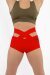 i-Style Pantalones Cortos Criss Cross Colors M Rojo