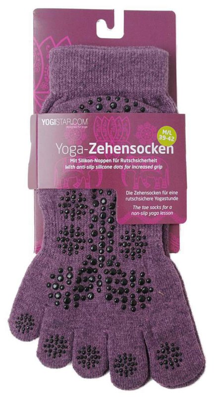 Calzini Yoga Con Dita Separate Color Elderberry