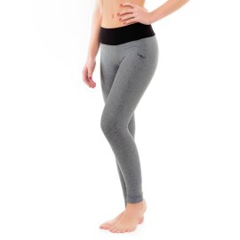 Dragonfly Leggings Adriana XS Gris Melange / Negro