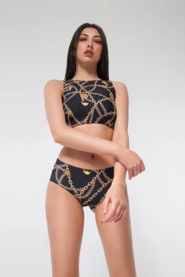 Pole Addict Top Cruzado Chaine Noir S