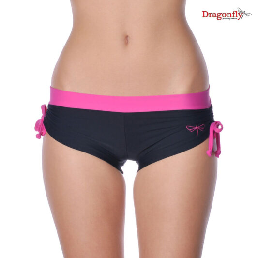 Dragonfly Pantalones Cortos Emily XS Negro / Fucsia