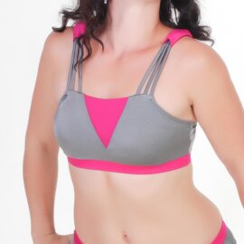 Pole Candy Top Cher S Gris / Fucsia