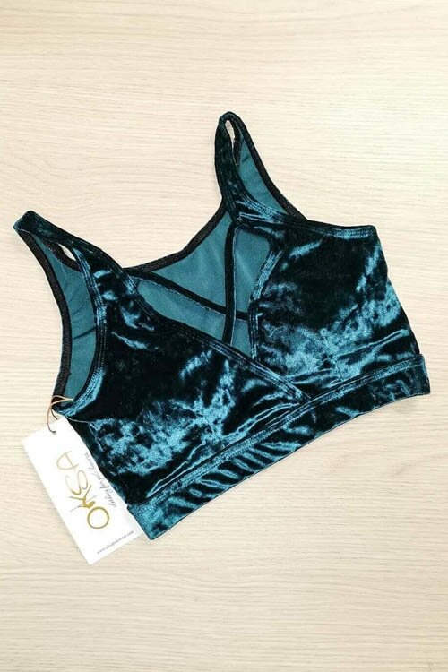 Oksawear Top Palma Terciopelo Verde XS