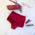 Oksawear Pantalones Cortos Tiro Alto Terciopelo Bloody Rojo M