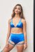 Lunalae Pantalones Cortos Lure You Tiro Alto Satín Azul Eléctrico L