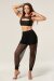 Polerina Pantalones de Deporte Malla Negra XS