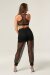 Polerina Pantalones de Deporte Malla Negra M