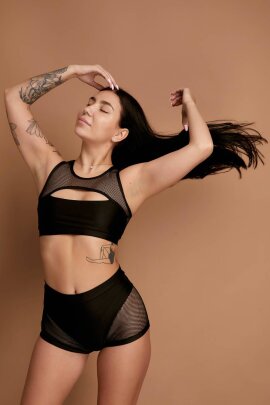 Polerina Top Negro L