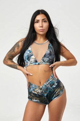 Polerina Top Cavalli Azul S