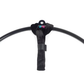 Correa de muñeca para aros aéreos terciopelo negro