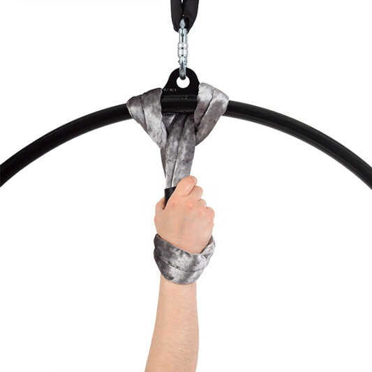 Correa de muñeca para aros aéreos de terciopelo Plata