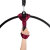Correa de muñeca para aros aéreos terciopelo rojo vino