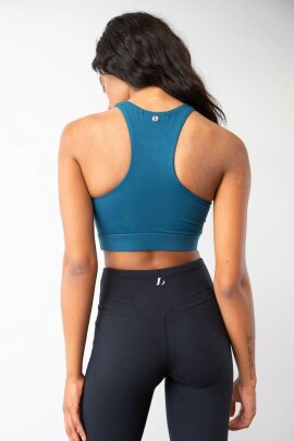 Lunalae Top Aliza Cuello Alto Verde Azul