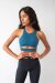 Lunalae Top Aliza Cuello Alto Verde Azul